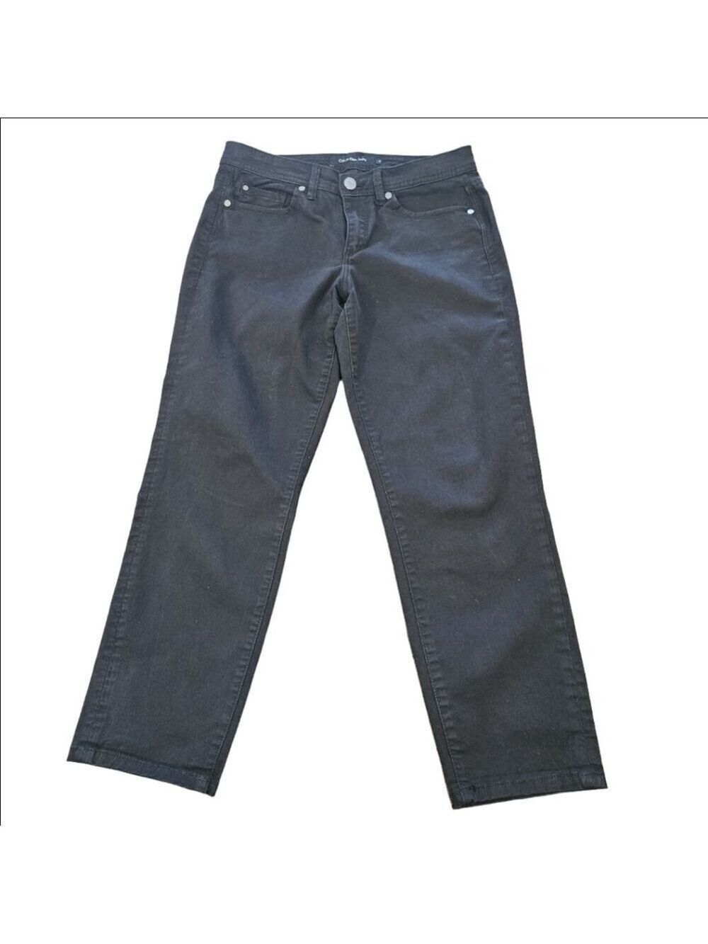 Women's Calvin Klein Jeans Skinny Crop Pants Size 8 Black